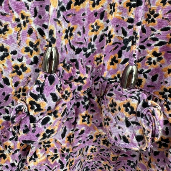 Vintage Thought Womens Prairie Ruffle Balloon Sleeve Pockets Maxi Dress Size 8 - Picture 10 of 15